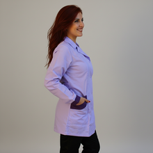 Carica l'immagine nel visualizzatore di Gallery, Camice da lavoro donna,casacca slim,divisa "glicine" cod:7449