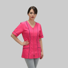 Carica l'immagine nel visualizzatore di Gallery, Camice da lavoro,casacca zip FUCHSIA MM cod: 6893