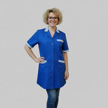 Carica l'immagine nel visualizzatore di Gallery, Camice da lavoro donna,casacca "blue royal" MM cod: 2502