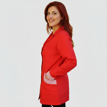Carica l'immagine nel visualizzatore di Gallery, Camice da lavoro donna,casacca slim,divisa "rosso" cod: 151020