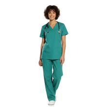 Carica l'immagine nel visualizzatore di Gallery, Divisa da lavoro,completa,unisex,scollo V "verde" cod: 1712