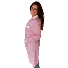 Carica l'immagine nel visualizzatore di Gallery, camice da lavoro, lungo quadretto rosa ML cod:7456