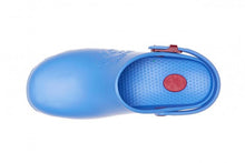 Carica l'immagine nel visualizzatore di Gallery, Zoccoli da lavoro sanitari ,cinturino regolabile "azzurro" cod: 8248