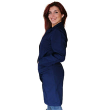 Carica l'immagine nel visualizzatore di Gallery, camice da lavoro donna,ml lungo "blu scuro" cod: 200522
