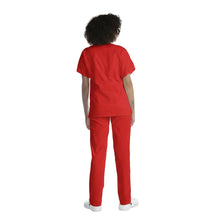 Carica l'immagine nel visualizzatore di Gallery, Divisa da lavoro completa,Rosso,sanitaria,infermieristica,estetica,completa,unisex,scollo V cod:28088