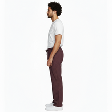 Carica l'immagine nel visualizzatore di Gallery, Pantalone rigato bordeaux"regular-fit" cod:7906