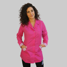 Carica l'immagine nel visualizzatore di Gallery, Camice da lavoro donna,casacca slim,modello Antonella "fuchsia" Cod:0211