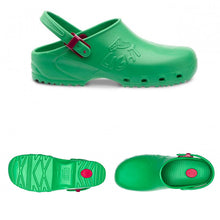 Carica l'immagine nel visualizzatore di Gallery, Zoccoli da lavoro sanitari ,cinturino regolabile "verde" cod: 8252