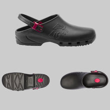 Carica l'immagine nel visualizzatore di Gallery, Zoccoli da lavoro sanitari ,cinturino regolabile "nero" cod: 8251