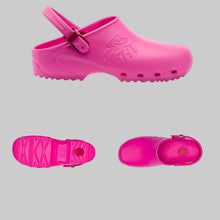 Carica l'immagine nel visualizzatore di Gallery, Zoccoli da lavoro sanitari ,cinturino regolabile "rosa" cod: 8249