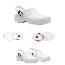 Carica l'immagine nel visualizzatore di Gallery, Zoccoli da lavoro sanitari ,cinturino regolabile "bianco" cod: 8250