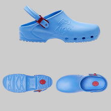 Carica l'immagine nel visualizzatore di Gallery, Zoccoli da lavoro sanitari ,cinturino regolabile "azzurro" cod: 8248