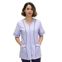 Carica l'immagine nel visualizzatore di Gallery, Camice da lavoro,casacca zip glicine MM Cod:1506