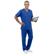 Carica l'immagine nel visualizzatore di Gallery, Divisa da lavoro, unisex scollo V "ROYAL" cod: 18122