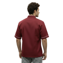 Carica l'immagine nel visualizzatore di Gallery, Giacca cuoco "light" bordeaux cod: 0924