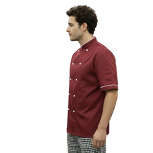 Carica l'immagine nel visualizzatore di Gallery, Giacca cuoco "light" bordeaux cod: 0924