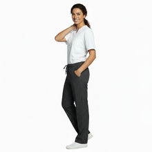 Carica l'immagine nel visualizzatore di Gallery, Pantalone da lavoro,per cuoco, slim "nero gessato" cod:2312