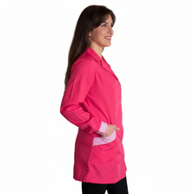 Carica l'immagine nel visualizzatore di Gallery, Camice da lavoro donna,casacca slim,modello Antonella "fuchsia" Cod:0211