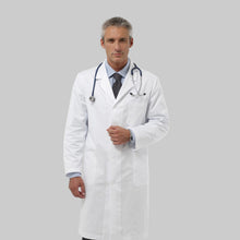 Carica l'immagine nel visualizzatore di Gallery, Camice da lavoro,laboratorio, bianco uomo ,cotone pesante ML cod: 7999
