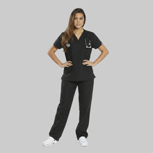 Carica l'immagine nel visualizzatore di Gallery, Divisa unisex da lavoro,scollo V "NERO" cod: 8293