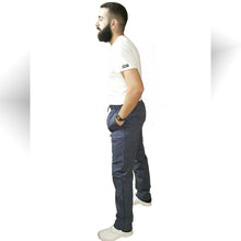 Carica l'immagine nel visualizzatore di Gallery, Pantalone da cuoco slim "rigato Blue " cod: 2316