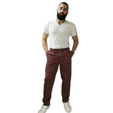 Carica l'immagine nel visualizzatore di Gallery, Pantalone da cuoco slim "rigato bordeaux " cod: 2314