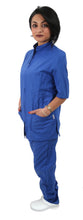 Carica l'immagine nel visualizzatore di Gallery, Divisa da lavoro,unisex, zip collo coreano "colore blu royal" cod: 1912