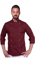 Carica l'immagine nel visualizzatore di Gallery, Giacca chef "cutlery" bordeaux cod:7784