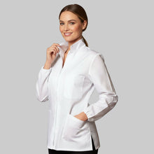 Carica l'immagine nel visualizzatore di Gallery, CASACCA camice Da Lavoro,laboratorio Con Zip Unisex Bianco UNISEX cod:7579