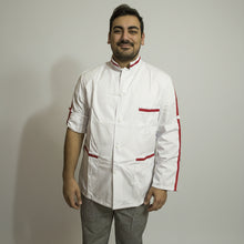 Carica l'immagine nel visualizzatore di Gallery, Casacca,camice da lavoro uomo bianco con profilo ML cod: 8002