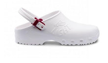 Carica l'immagine nel visualizzatore di Gallery, Zoccoli da lavoro sanitari ,cinturino regolabile "bianco" cod: 8250