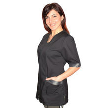 Carica l'immagine nel visualizzatore di Gallery, Casacca zip nero MM con inserto laminato Cod: 2806