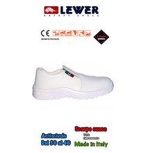 Carica l'immagine nel visualizzatore di Gallery, scarpa cuoco mocassino-calzature chef cucina antiscivolo "bianco"cod: 8232