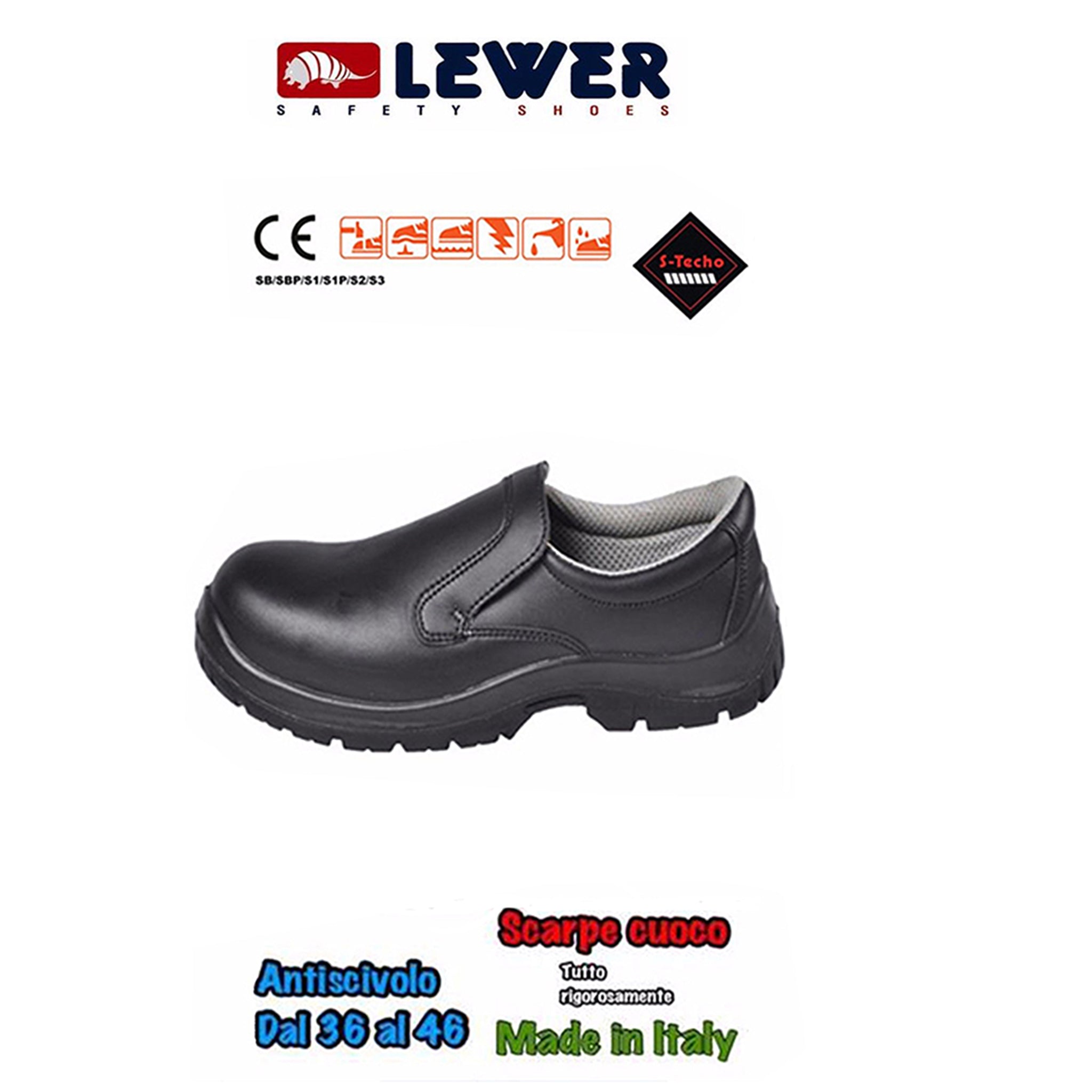 scarpa cuoco mocassino-calzatura chef cucina antiscivolo nerocod: 82 –  Peter's abiti da lavoro S.R.L.S