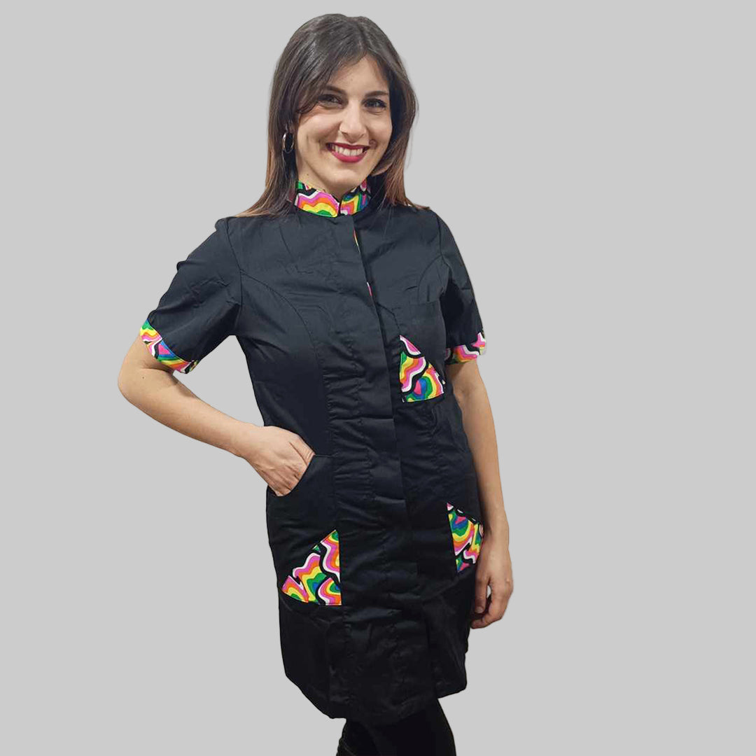 Casacca Camice da Lavoro Donna,Estetista,parrucchiera,Centro estetico,Nails,cuoca cod: 20034