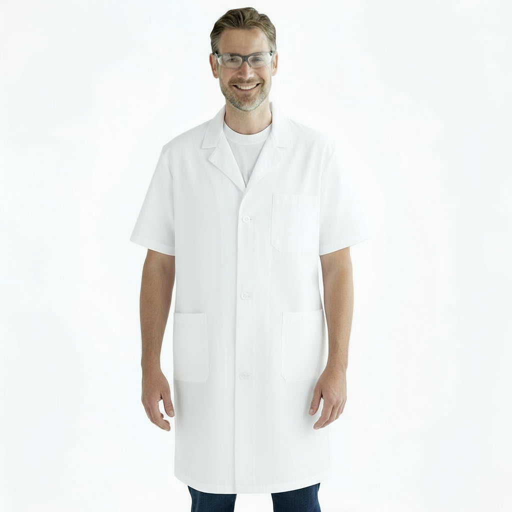 Camice da lavoro uomo bianco mezza manica Cod:1202