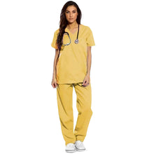 Carica l&#39;immagine nel visualizzatore di Gallery, Divisa da lavoro,completa,unisex,collo V  &quot;giallo&quot; cod: 1512
