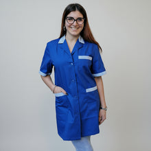 Charger l&#39;image dans la galerie, Camice da lavoro donna,casacca &quot;blue royal&quot; MM cod: 2502
