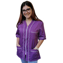 Carica l'immagine nel visualizzatore di Gallery, Casacca,camice da lavoro con zip S.A.S cod: 040321
