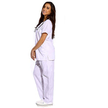 Carica l&#39;immagine nel visualizzatore di Gallery, Divisa da lavoro,sanitaria,infermieristica,estetica,completa,unisex,scollo V 8299
