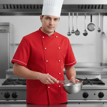 Carica l&#39;immagine nel visualizzatore di Gallery, Giacca cuoco &quot;light&quot; rosso cod: 7694
