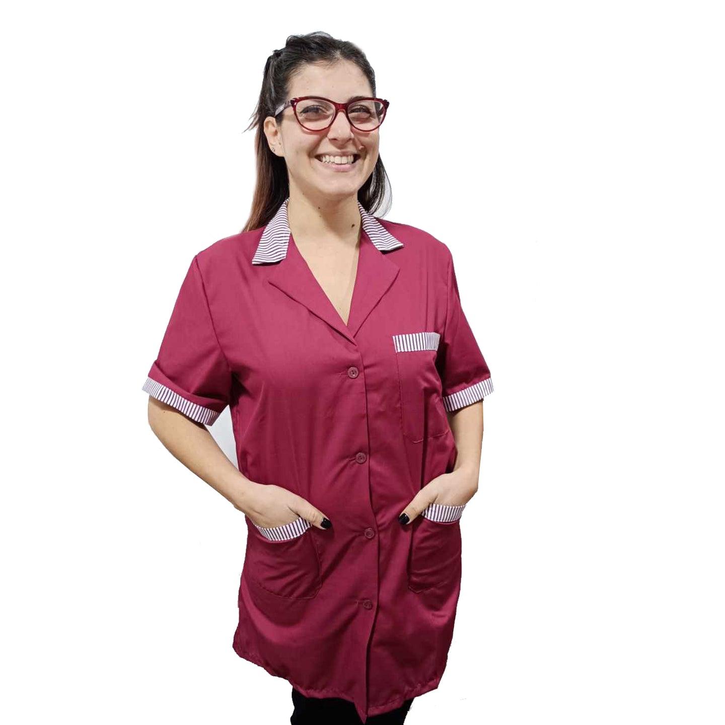 camice da lavoro donna,casacca bordeaux mm cod: 1302