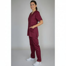 Charger l'image dans la galerie, Uniforme femme bordeaux à fermeture éclair, code : 8361 
