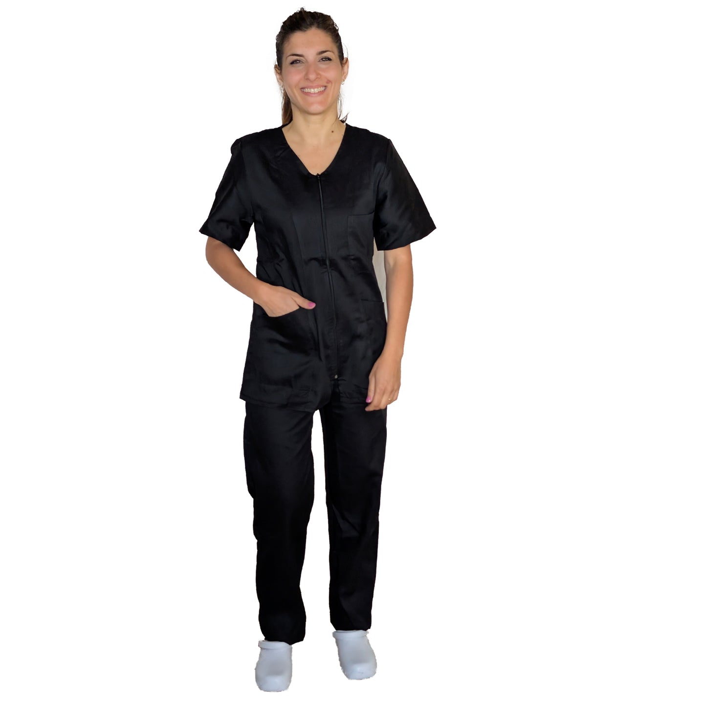 Divisa da lavoro donna,con zip 