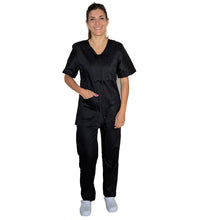 Carica l&#39;immagine nel visualizzatore di Gallery, Divisa da lavoro donna,con zip &quot;NERO&quot; cod: 0305
