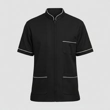 Charger l&#39;image dans la galerie, Camici da Lavoro Uomo,nero con Zip, da Laboratorio,medicale,per Cucina,Casacca da Lavoro COD: 25051
