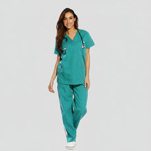 Carica l&#39;immagine nel visualizzatore di Gallery, Divisa da lavoro,completa,unisex,scollo V &quot;verde&quot; cod: 1712
