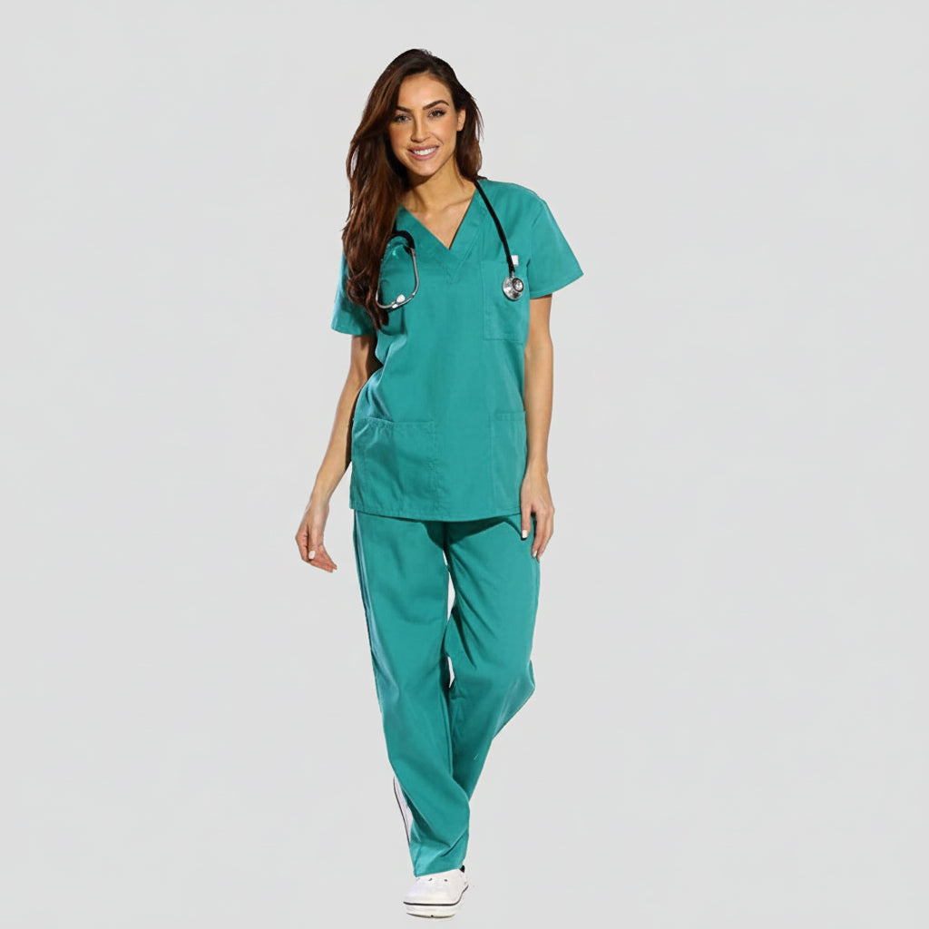 Divisa da lavoro,completa,unisex,scollo V 