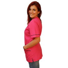 Carica l'immagine nel visualizzatore di Gallery, Camice da lavoro,casacca zip FUCHSIA MM cod: 6893

