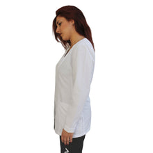 Charger l'image dans la galerie, Veste de travail blanche zippée, manches longues, Code : 1706
